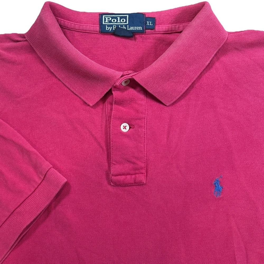 Polo Ralph Lauren Polo Shirt Mens XL Pink Classic Pique Cotton Short Sleeve Pony